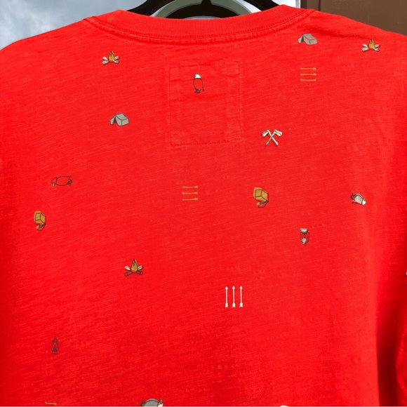 prAna Slim Fit Red Outdoor/Camping Icon Pocket Tee L - Picture 10 of 13